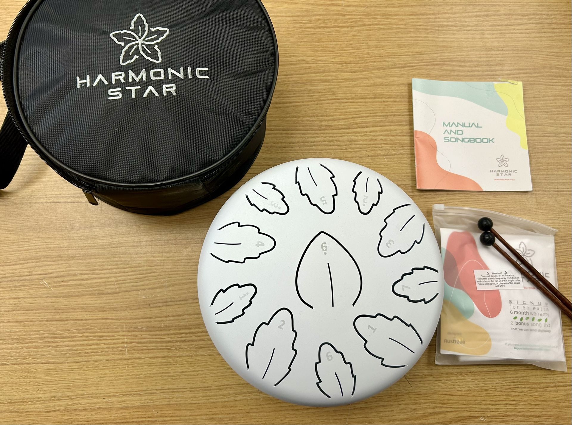 Harmonic star 10-Inch Alloy Steel Tongue Drum, 11 Notes C Key - Triangle Style