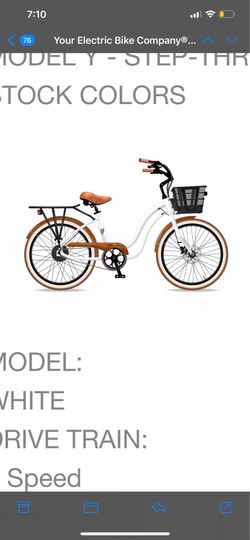 EBC model 6 ebike, custom wood fenders