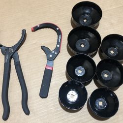 Used Hyper Tough Oil Filter Wrench Set (Mixed Lot) - Complete & Ready! - $20