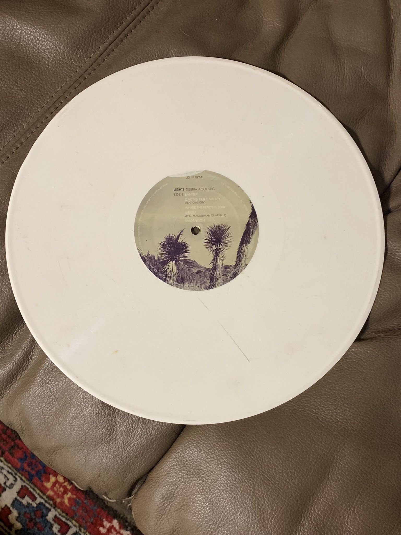 LIGHTS Siberia Acoustic WHITE COLORED Vinyl Canada Import LP Vinyl only x2 no Cover