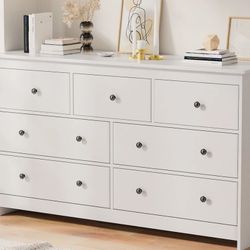 Marizela 55'' W 7-Drawer Dresser White