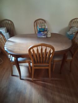 Dining table and chairs