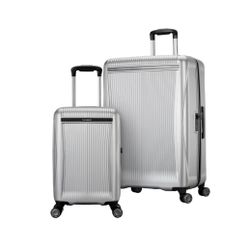 Samsonite Blackstone 2-piece Hardside Expandable Spinner Luggage Set - Silver ***USED***