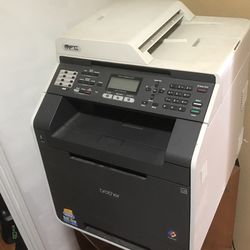 Laser Printer With New Unused Toner Cartridges.