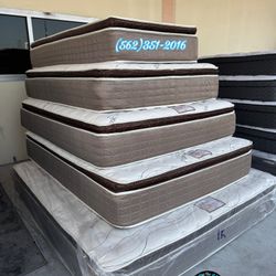 Full Size Serenity Mattress And Boxspring Pillowtop Colchon Y Tambor 