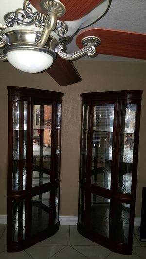 Vintage Lighted Curio Cabinets From Philip Reinisch Company For
