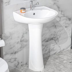White Pedestal Sink