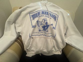 True Religion White/Blue Hoodie