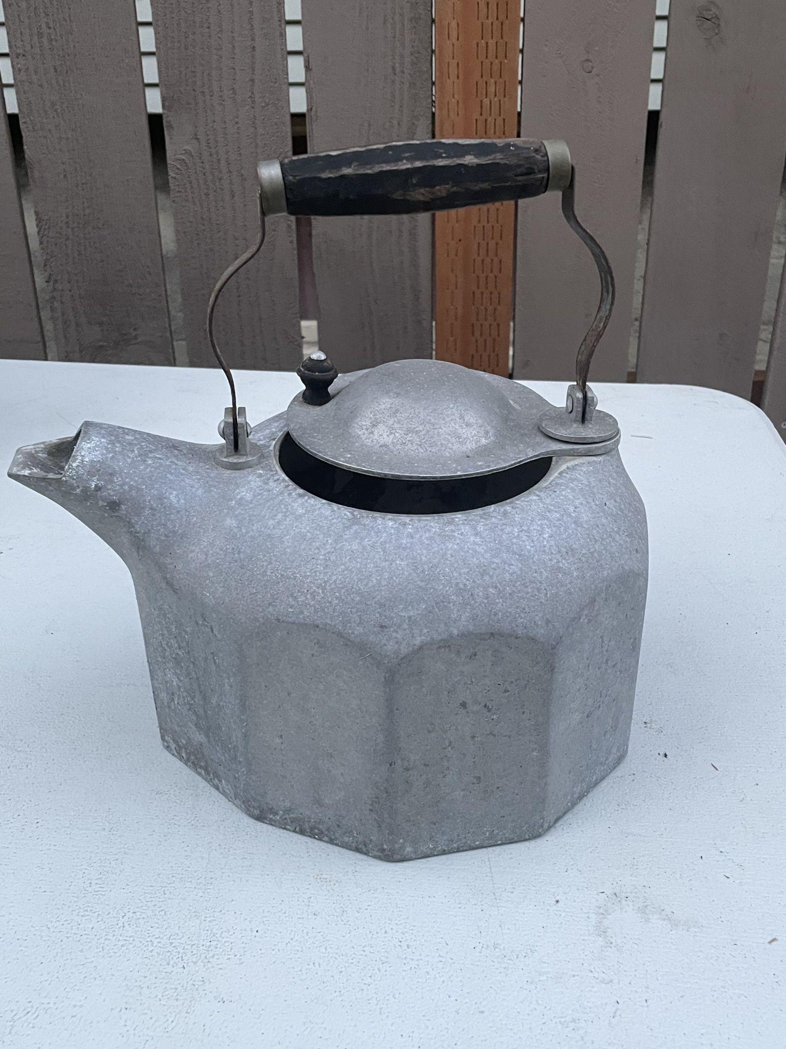 Antique Cast Aluminum Tea Kettle 
