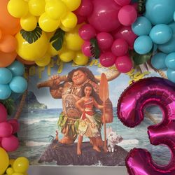 Moana birthday banner