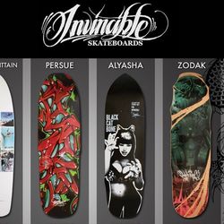 Limited edition collab skateboard decks