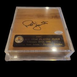 MLB HofFer Robin Yount Signed,  JSA-Certified Piece Of 1995 NBA All-Star Game Floor!
