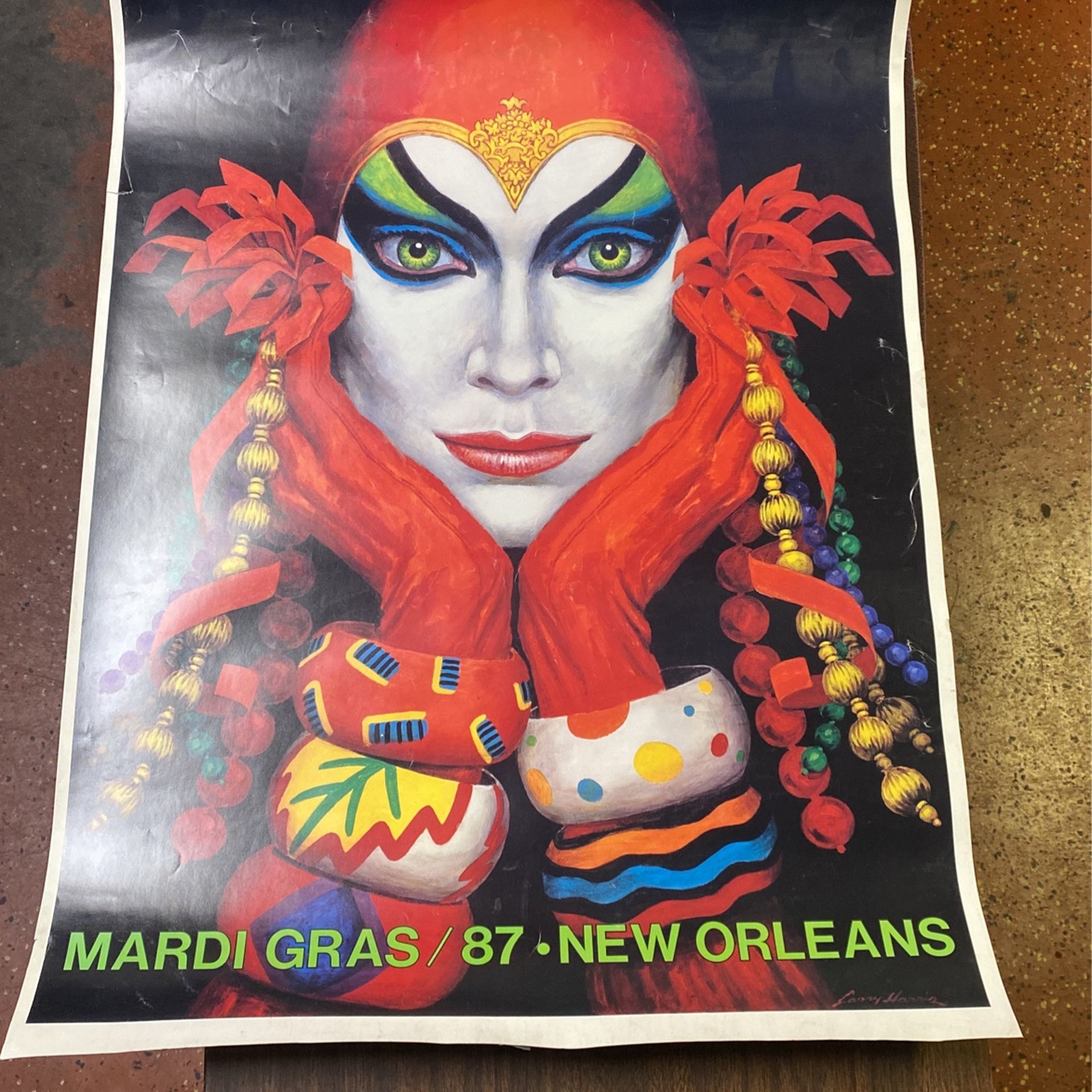Vintage Original Poster Mardi Gras