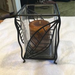 Candle with candle holder