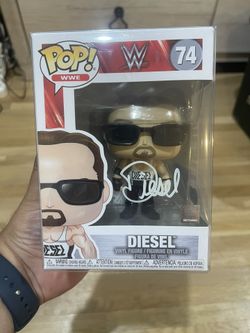 FUNKO POP! WWE KEVIN Nash Signed Diesel #74  w Protector