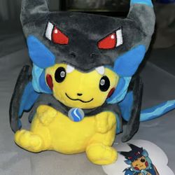 Pikachu Mega Charizard Plush Doll Pokemon New