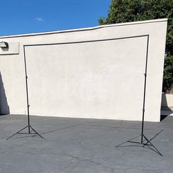 (NEW) $40 Heavy Duty Backdrop Stand 8.5x10 FT Adjustable Photography Background w/ Clips and Carry Bag