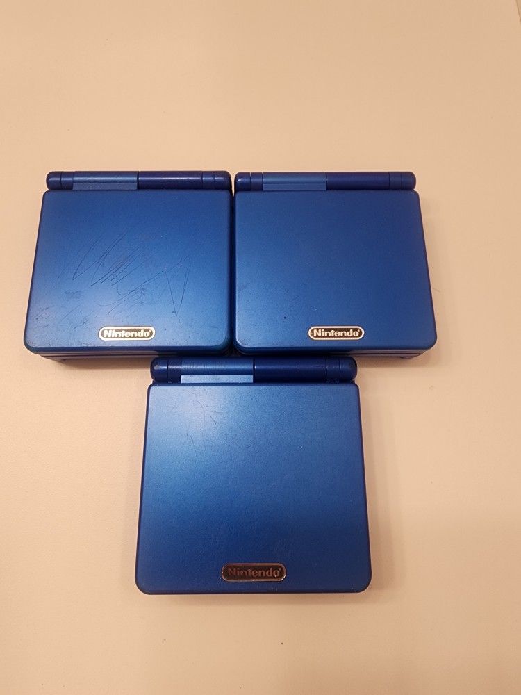 1X Rare Blue Gameboy Advance Sp 100% Genuine Rockman Edition Japanese Megaman