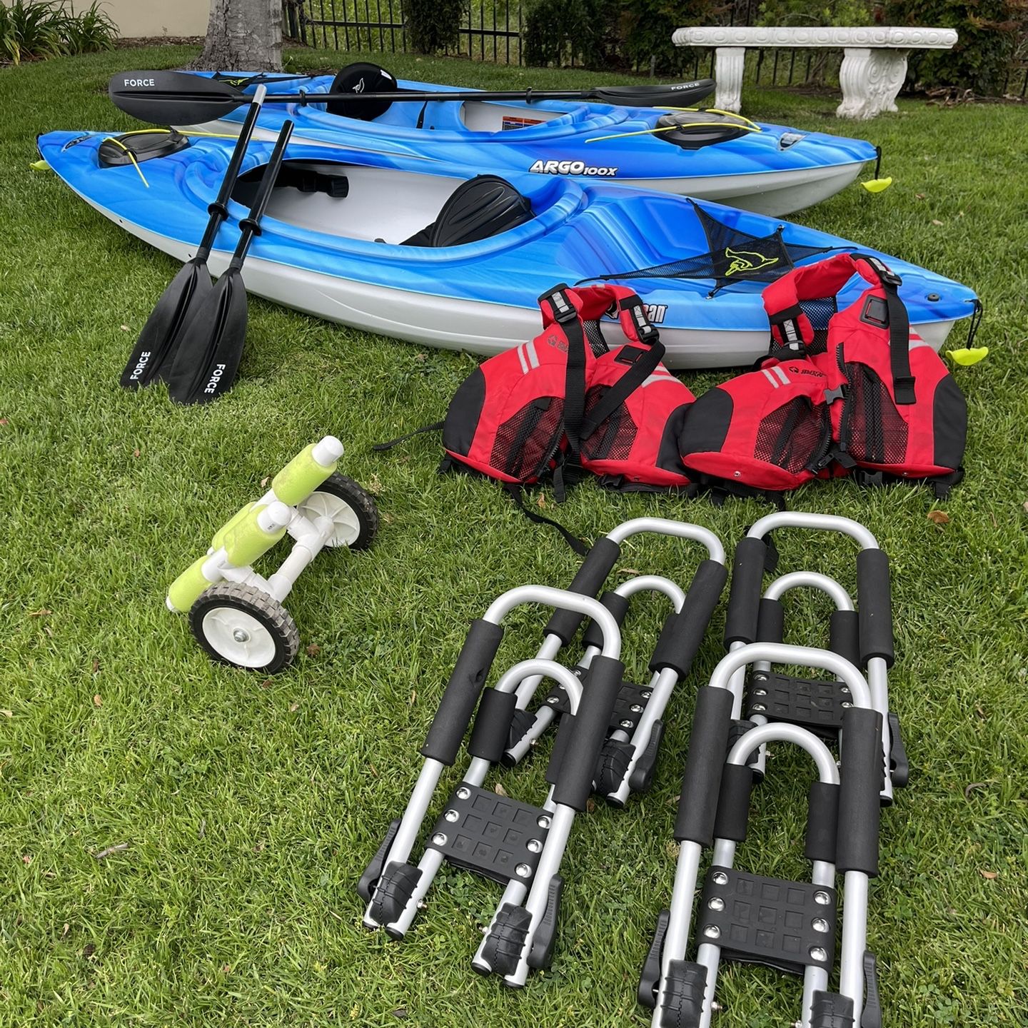 Like New Complete Kayak Set For Two - Make An Offer Pick Today Or Tomorrow 
