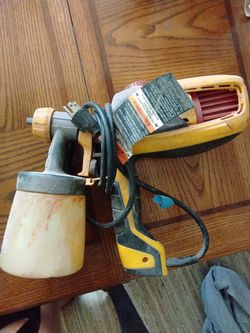 Wagner paint sprayer, specifically a model from the Flexio series.
Technology: