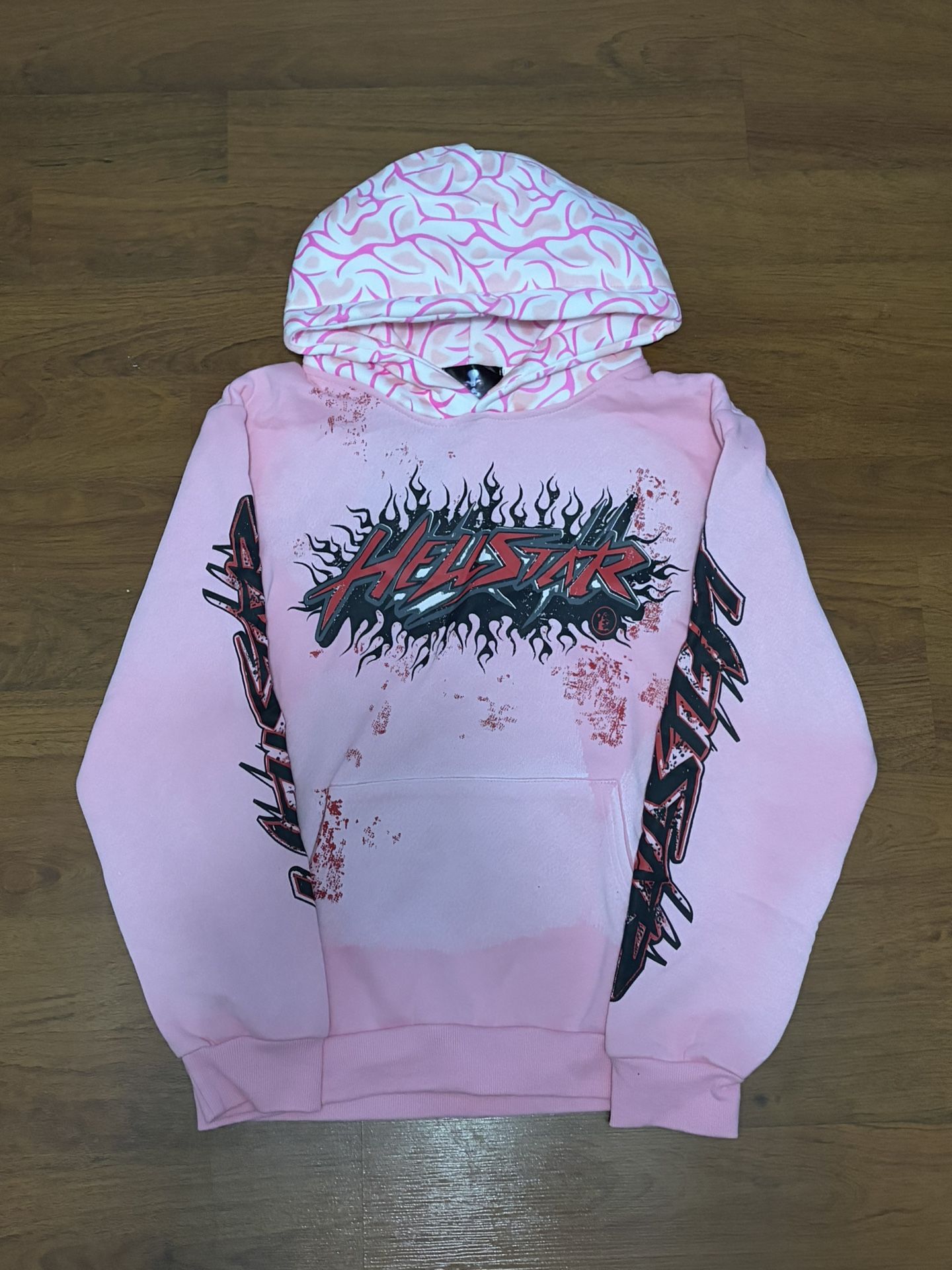 Hellstar Brainwashed Pink With Brain Hoodie