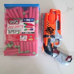 5 Shot Nerf Gun + 200 Darts
