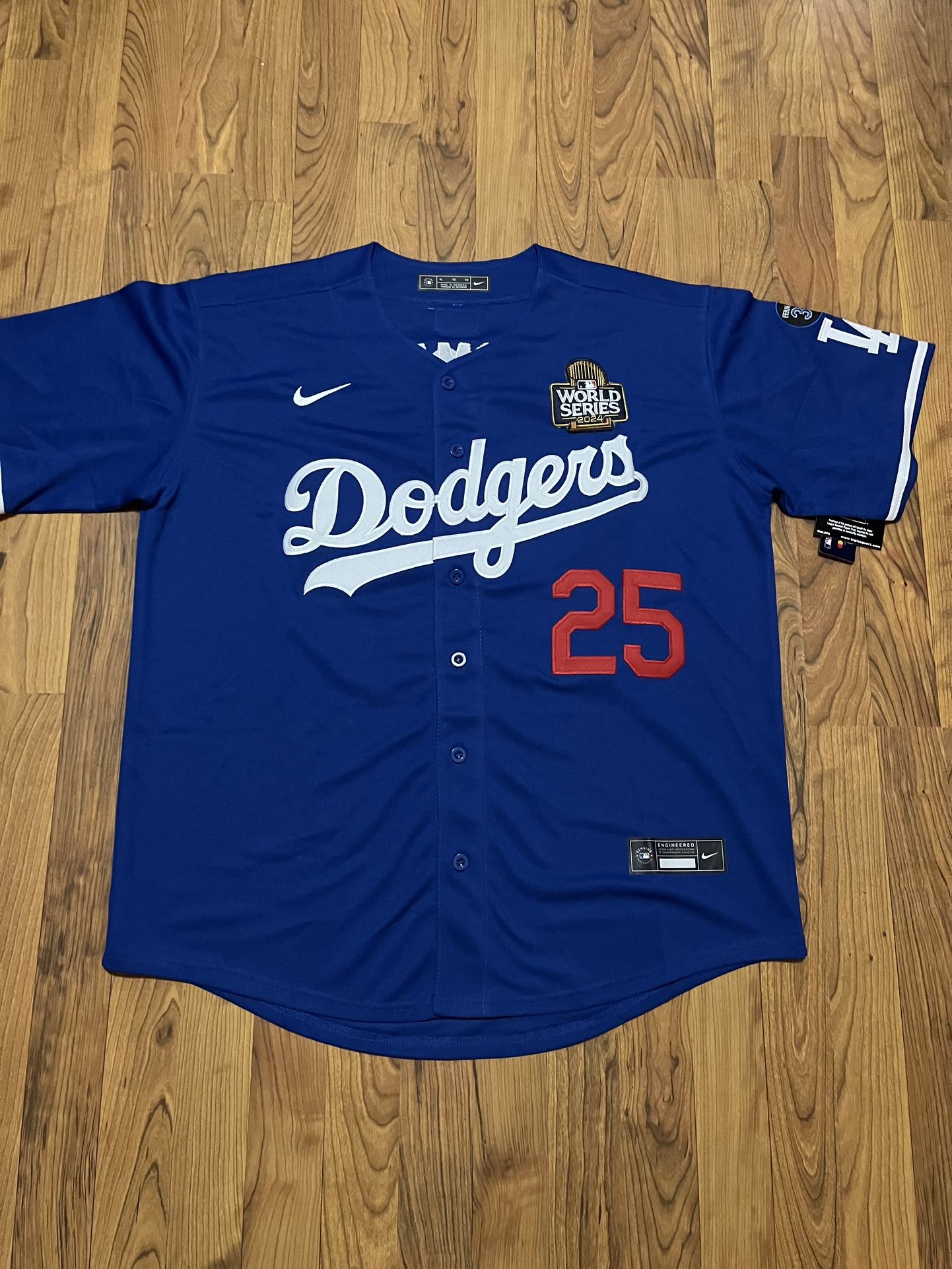 Los Angeles Dodgers Stitched Blue Tommy Edman World Series Jerseys