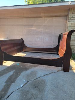 Wood Sleigh Bed Frame
