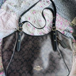 Real coach Shoulder Purse 
