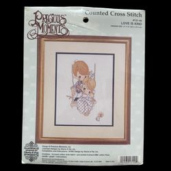 Precious Moments LOVE IS KIND #131-40 Counted Cross Stitch Kit 8" X 10" 1995 Vtg