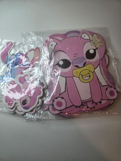 Angel and stitch Baby shower decorations