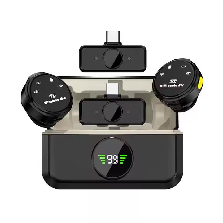 Wireless Lavalier Microphone for iPhone – Dual Noise Cancelling Mics for Video, Interviews, TikTok,