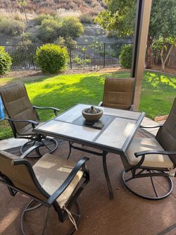 Patio table and chairs
