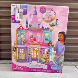 Disney Princess Magical Adventures Castle with 3 Levels, 10 Play Areas with Lights & Sounds