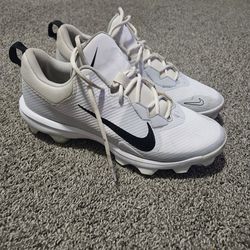 Nike Alpha Huarache Low Cleats – White/Black – Size 12 –