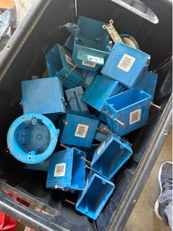 Blue PVC Electrical Boxes — $10 for all of them