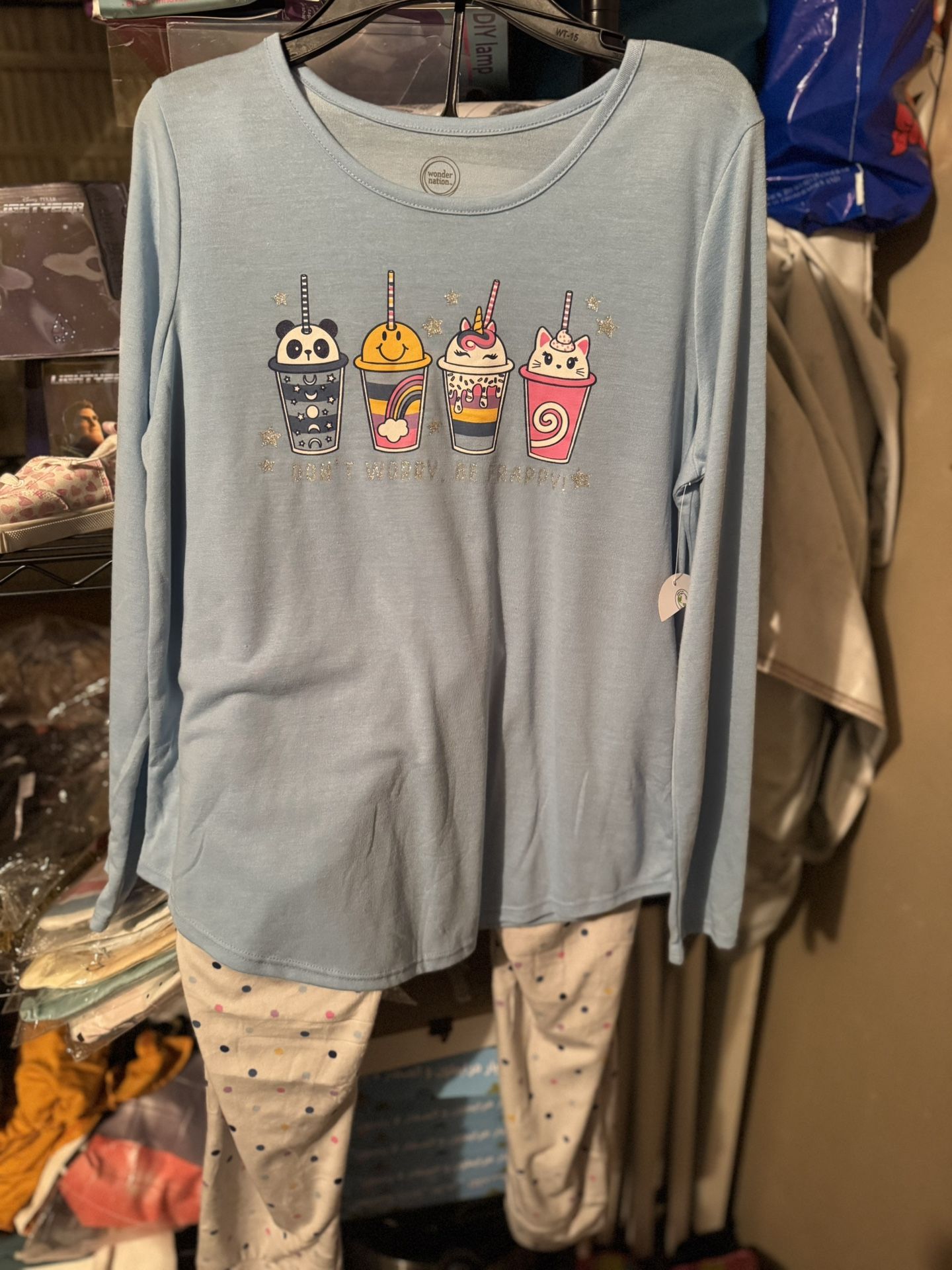 Girls 2-Piece Pajama Sleep Set, Sizes XLL 18 Plus