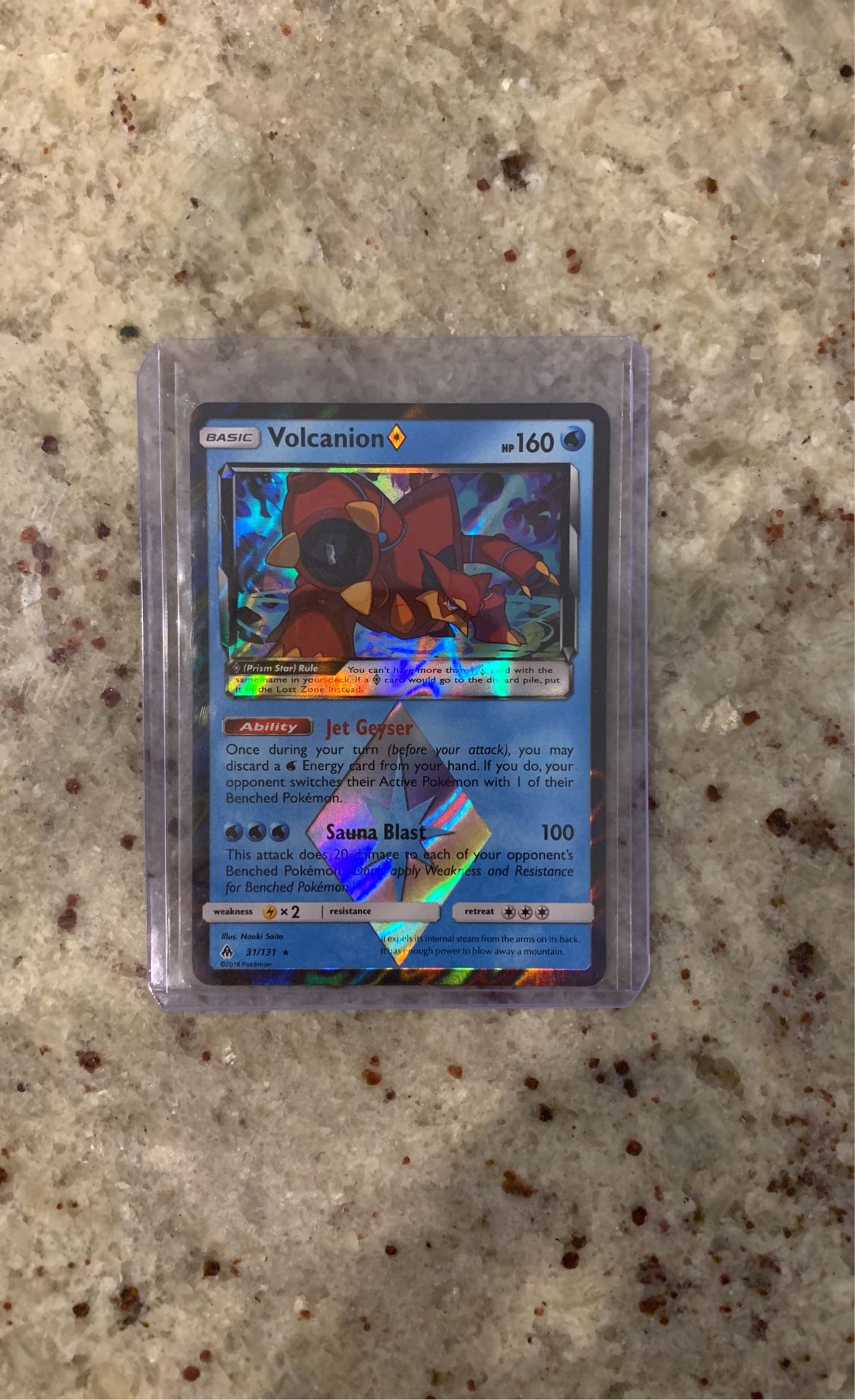  Volcanion Prism Star - 31/131 - Holo Rare - Forbidden Light :  Toys & Games