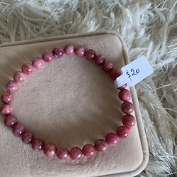 Beautiful pink rhodonite bracelet 