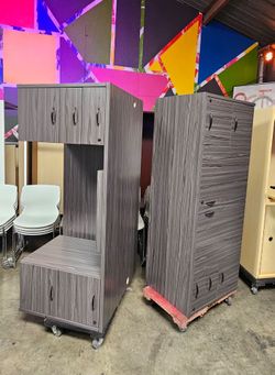 Double Pedestal Executive Desk and Storage Credenza **2 Piece Set**