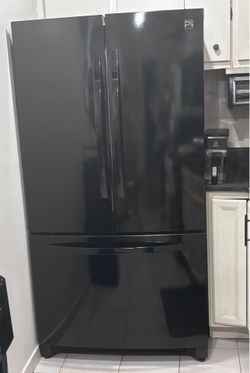 Kenmore Black French Door Refrigerator with Bottom Freezer – Great Condition!