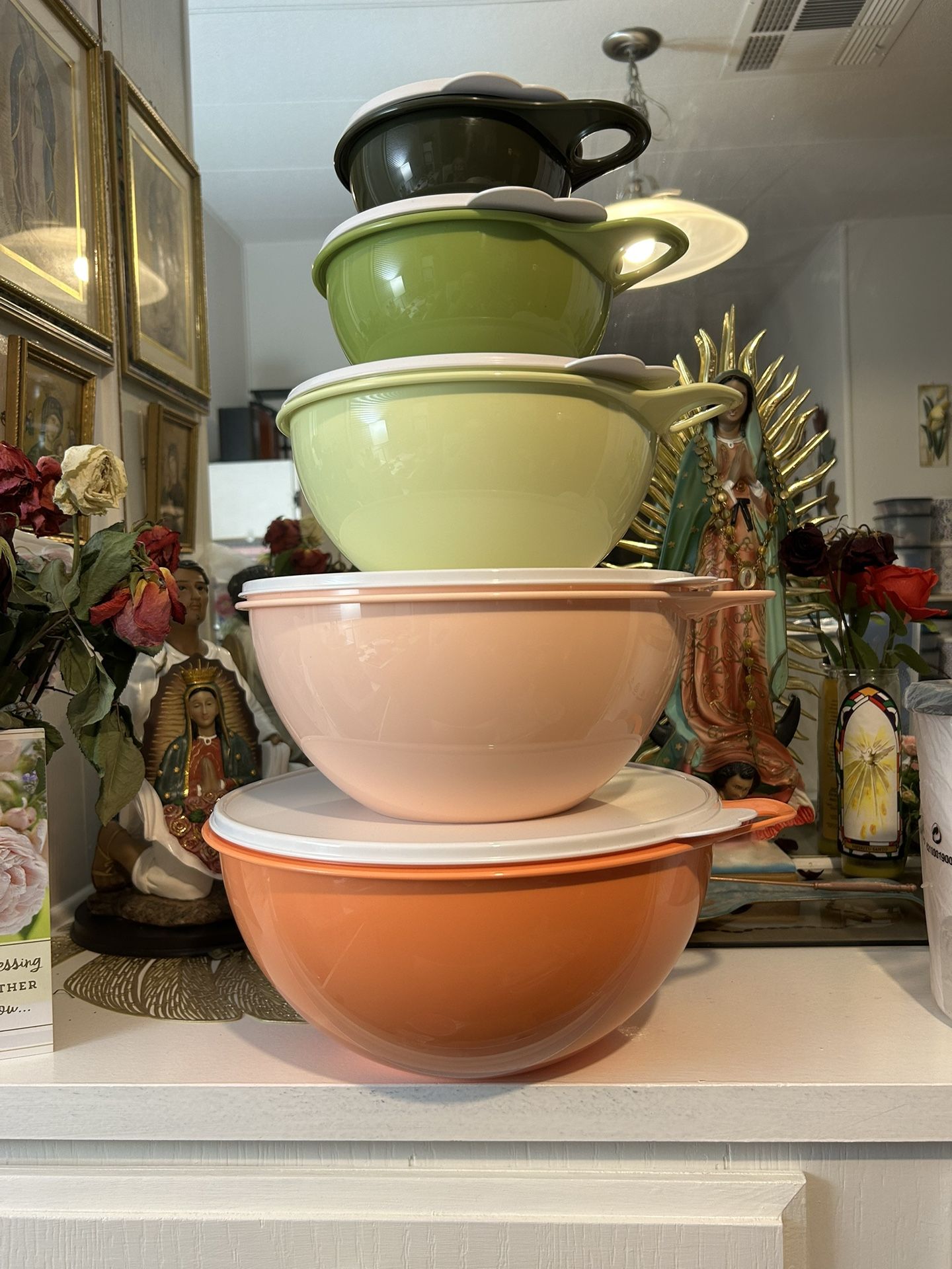 Thatsa 5 Bowls Diferentes Sizes Tupperware Pet supplies