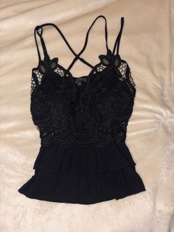 Black lace top