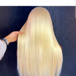 Straight Blonde Wig, Lace Front