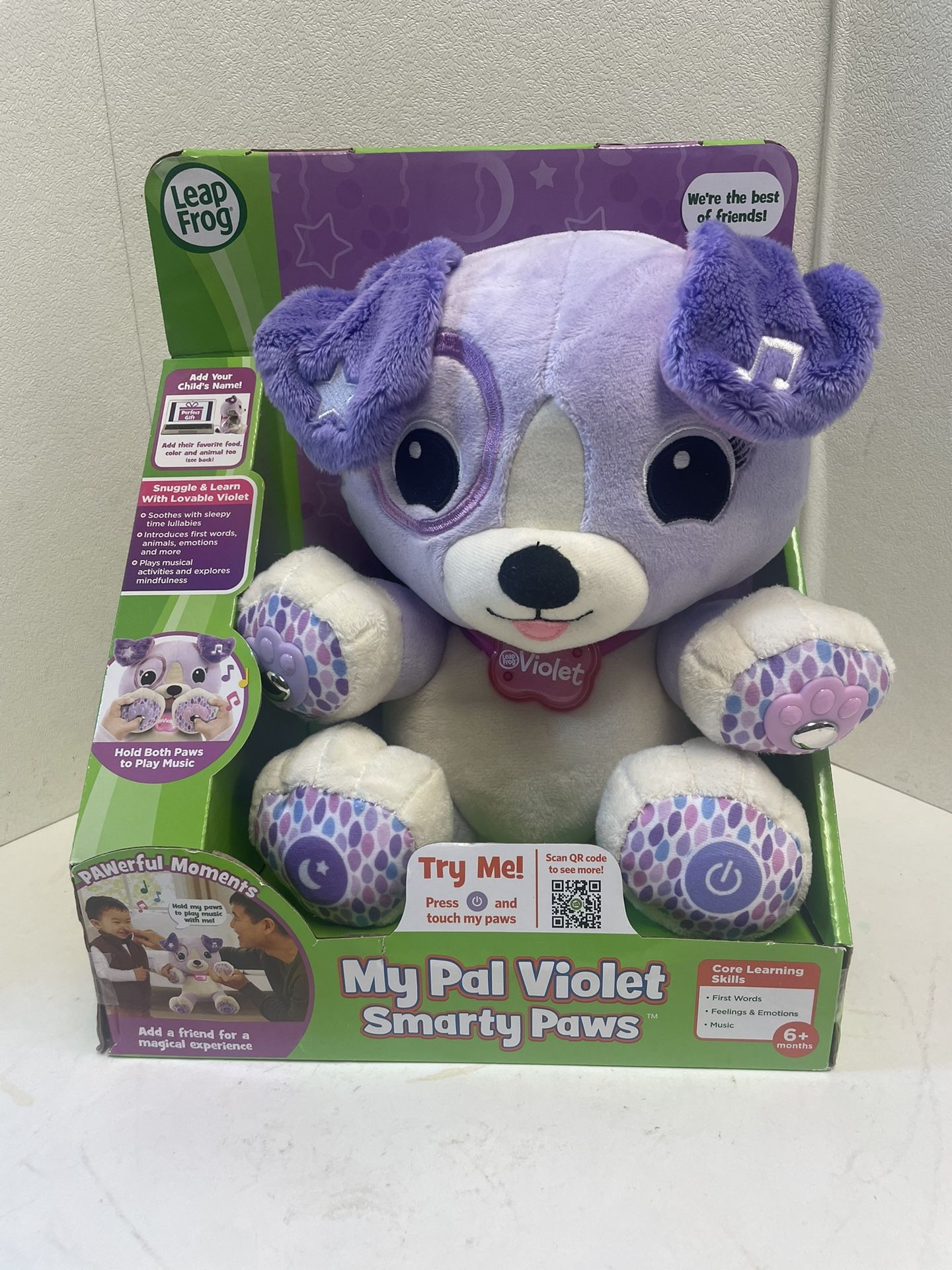 Leap Frog Leapfrog My Pal Violet Smarty Paws Purple Dog New