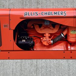 Curved 1941 Allis Chalmers Tractor Farm 3D Sign