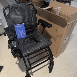 Electric New Folding Featherweight Large Wheelchair Carbon Fiber!