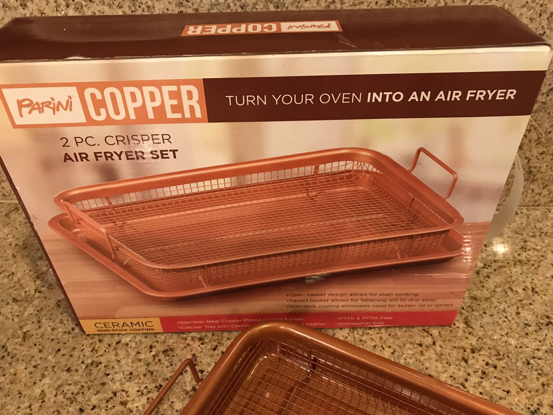Copper Air fryer pan