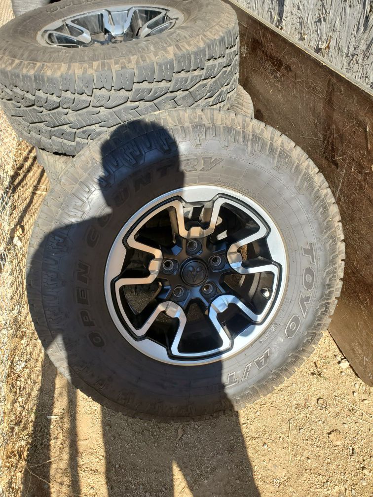 17" Ram rebel wheels and tires
