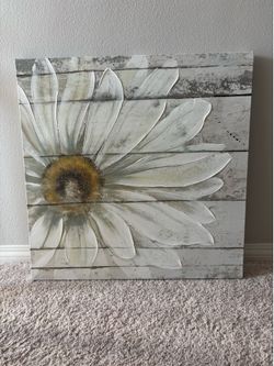 Flower painting with texture